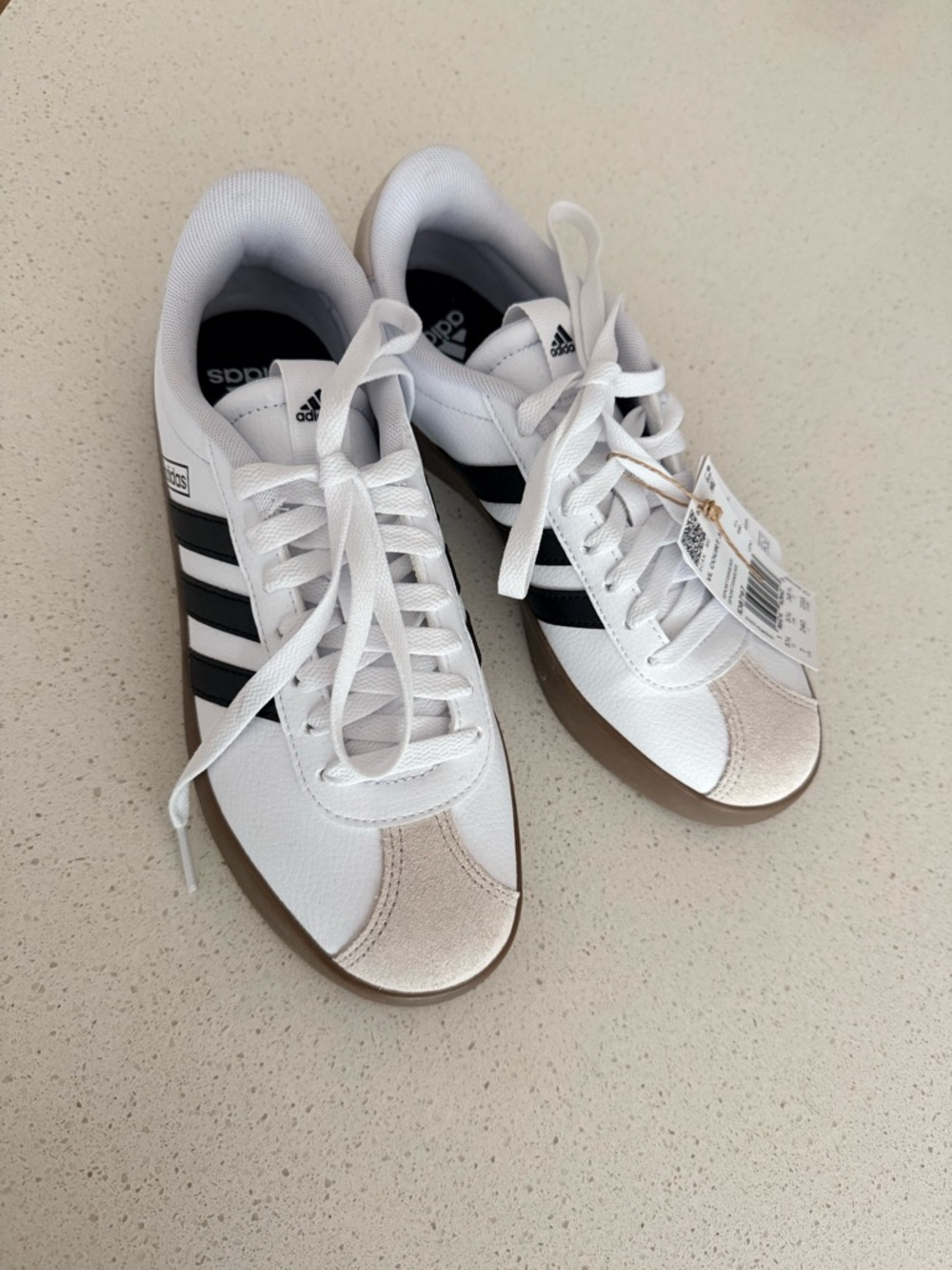 Adidas VL Court 3.0 Sneakers White Black Gum Sole Women’s size US 7